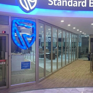 Shopfront doors in glass