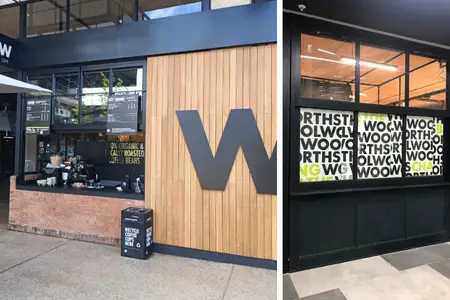 Aluminium retail shopfronts